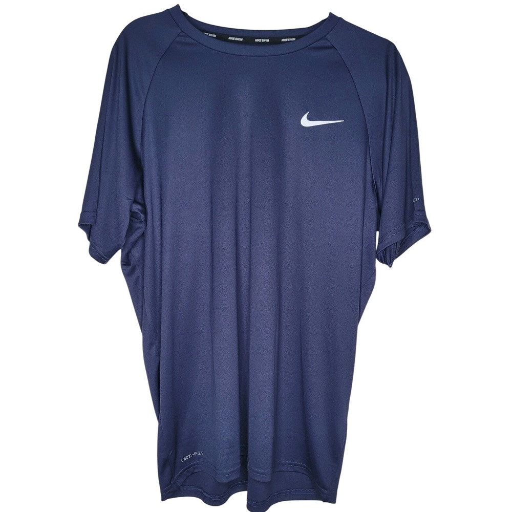 Nike Men's Dri-Fit Swim T-Shirt Long Sleeve UPF40+ Blue, Size‎ Large